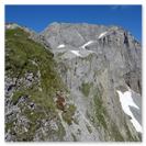 Zustieg zum Bös Fulen. Hinten sieht man den Berg.