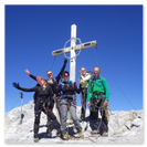 Der Bergführer Thomas Pfenninger mit einer Gruppe