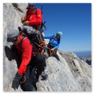 Gletschertour Clariden eine Gruppe