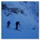 Im Aufstieg zum winterlichen Zwitscherchopf