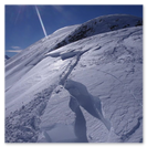 Abgang eines Schneebrettes