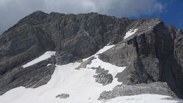 Der Boes Fulen von Sueden mit Schneefels am Wandfuss