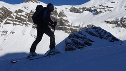 Eine Person im Auftieg zum Firentotz